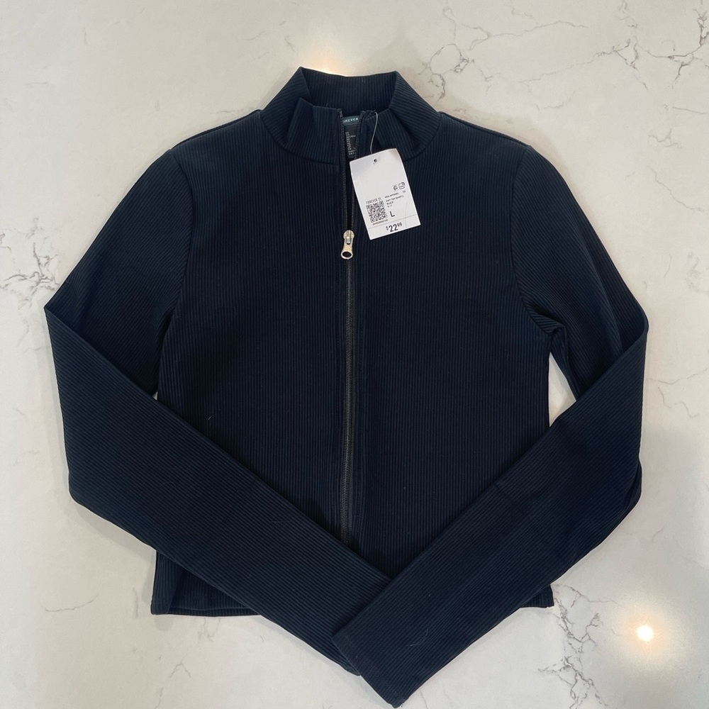 Forever 21 Black  Zip-Up Jacket